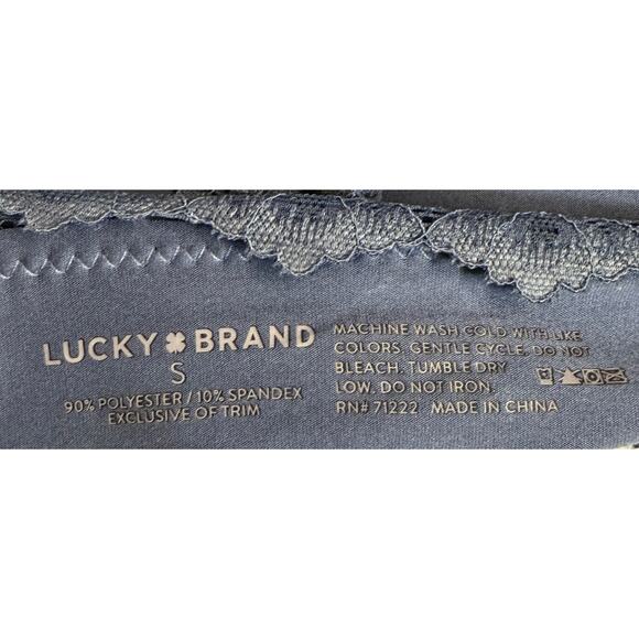 Lucky Brand Womens Thong Panty Underwear Lace Blue Flower Panties New - Picture 7 of 7